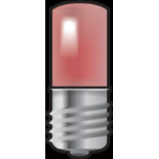 LAMPE E10 / LED ROUGE