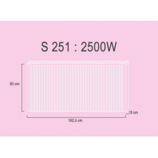 S251 2,5 kw  RAL9010 63/163/8 cm + thermostat 505 + 410S pieds